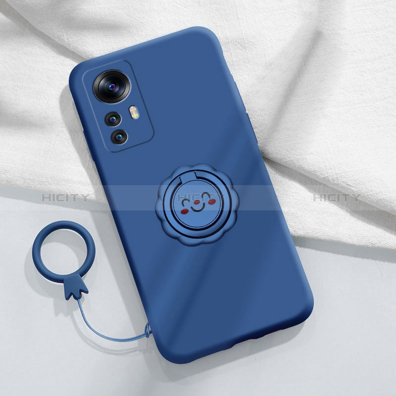 Custodia Silicone Ultra Sottile Morbida Cover con Magnetico Anello Supporto per Xiaomi Mi 12T 5G