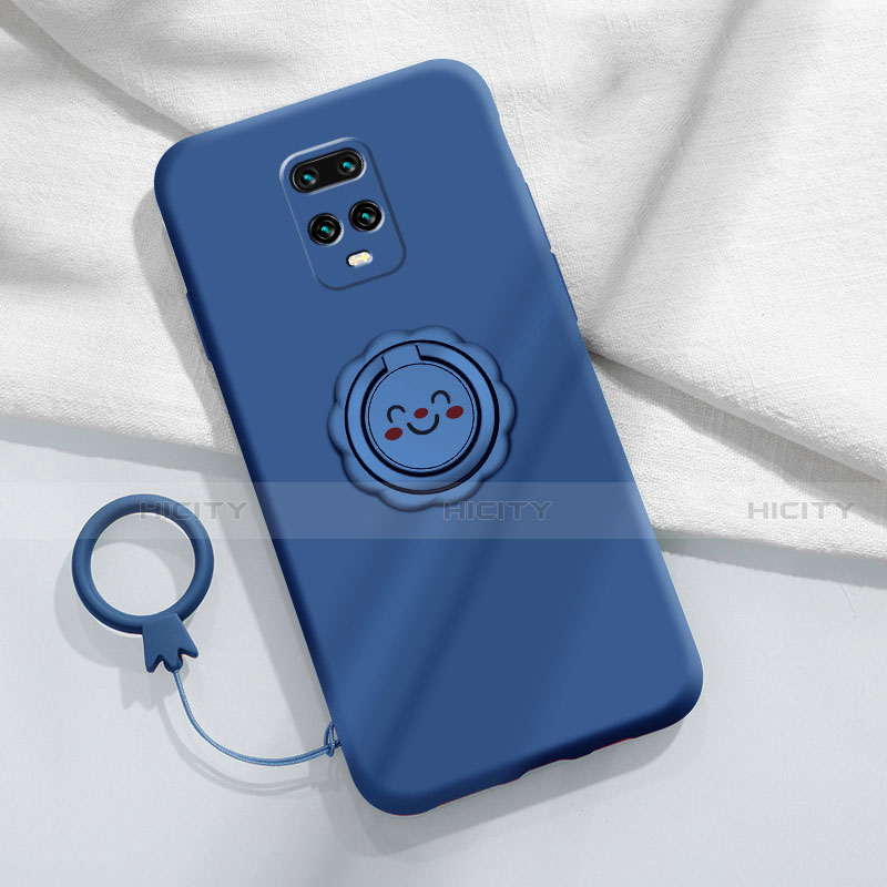 Custodia Silicone Ultra Sottile Morbida Cover con Magnetico Anello Supporto per Xiaomi Redmi 10X 5G