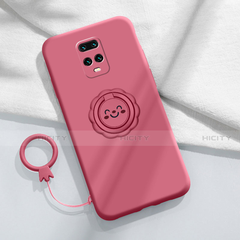 Custodia Silicone Ultra Sottile Morbida Cover con Magnetico Anello Supporto per Xiaomi Redmi 10X 5G