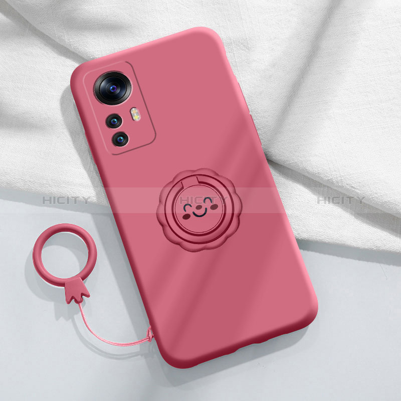 Custodia Silicone Ultra Sottile Morbida Cover con Magnetico Anello Supporto per Xiaomi Redmi K50 Ultra 5G