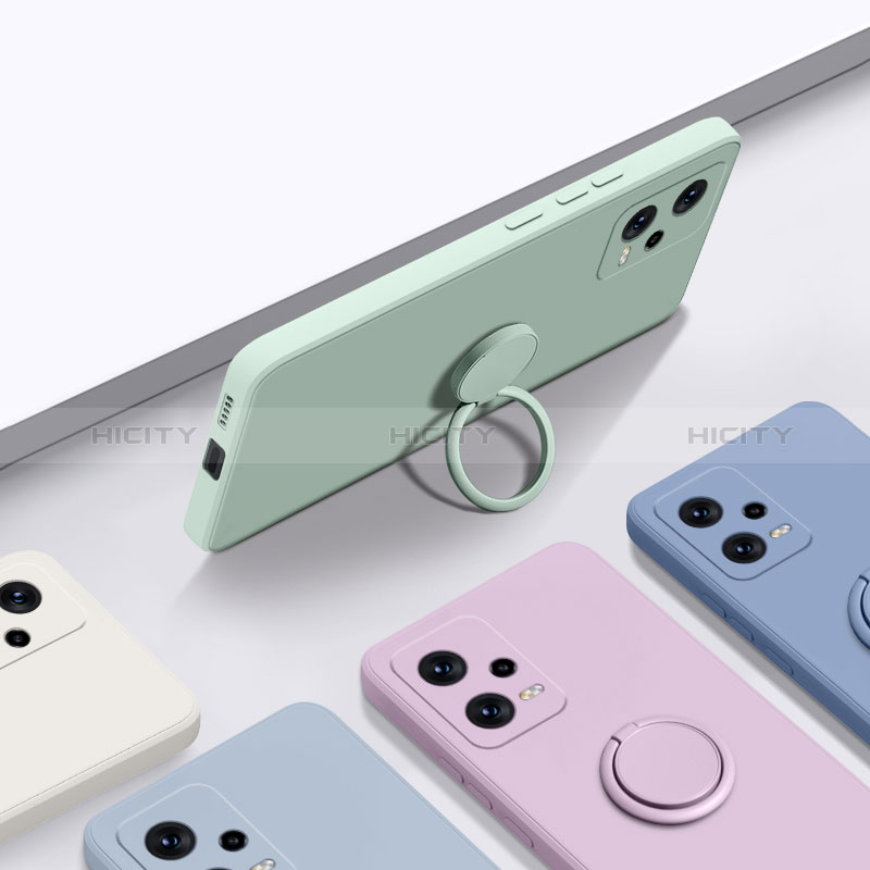 Custodia Silicone Ultra Sottile Morbida Cover con Magnetico Anello Supporto per Xiaomi Redmi Note 12 5G