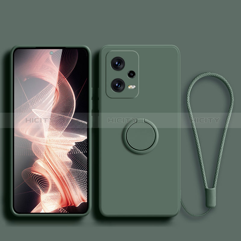 Custodia Silicone Ultra Sottile Morbida Cover con Magnetico Anello Supporto per Xiaomi Redmi Note 12 Explorer