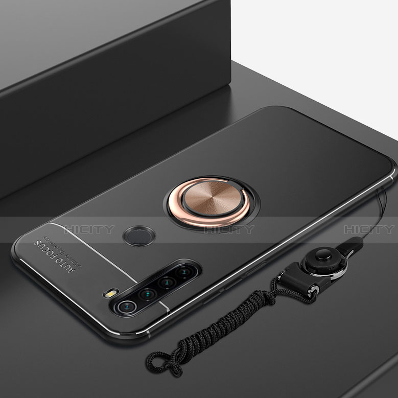 Custodia Silicone Ultra Sottile Morbida Cover con Magnetico Anello Supporto per Xiaomi Redmi Note 8T