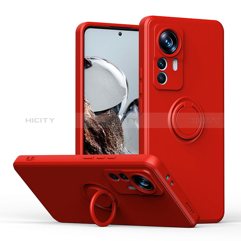 Custodia Silicone Ultra Sottile Morbida Cover con Magnetico Anello Supporto QW1 per Xiaomi Redmi K50 Ultra 5G