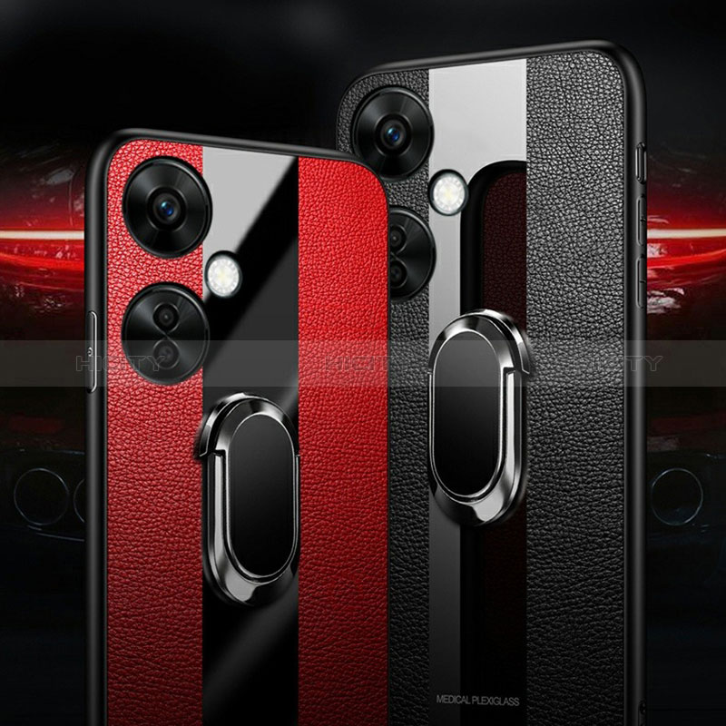 Custodia Silicone Ultra Sottile Morbida Cover con Magnetico Anello Supporto S01 per OnePlus Nord CE 3 Lite 5G