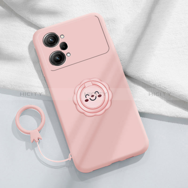 Custodia Silicone Ultra Sottile Morbida Cover con Magnetico Anello Supporto S01 per Oppo K10 Pro 5G