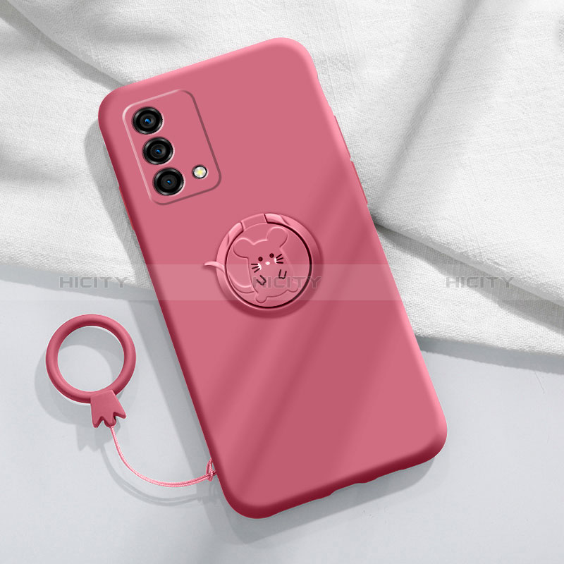 Custodia Silicone Ultra Sottile Morbida Cover con Magnetico Anello Supporto S01 per Oppo K9 5G