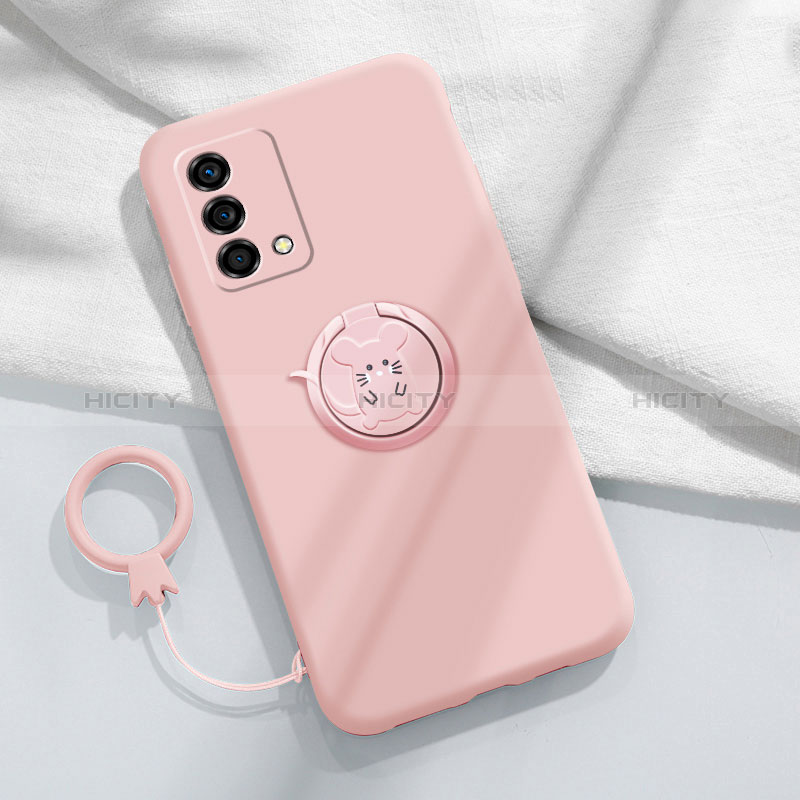 Custodia Silicone Ultra Sottile Morbida Cover con Magnetico Anello Supporto S01 per Oppo K9 5G