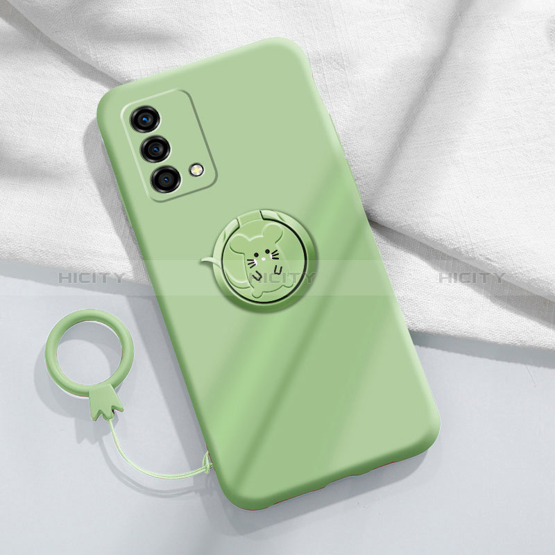 Custodia Silicone Ultra Sottile Morbida Cover con Magnetico Anello Supporto S01 per Oppo K9 5G