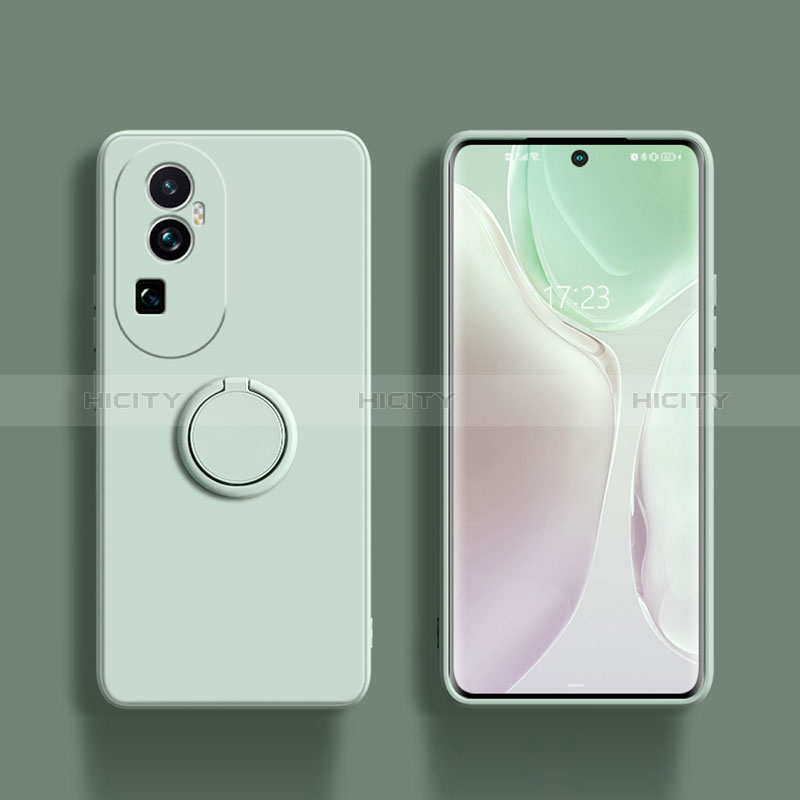 Custodia Silicone Ultra Sottile Morbida Cover con Magnetico Anello Supporto S01 per Oppo Reno10 Pro+ Plus 5G