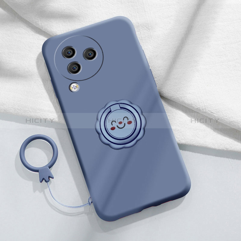 Custodia Silicone Ultra Sottile Morbida Cover con Magnetico Anello Supporto S01 per Xiaomi Civi 3 5G