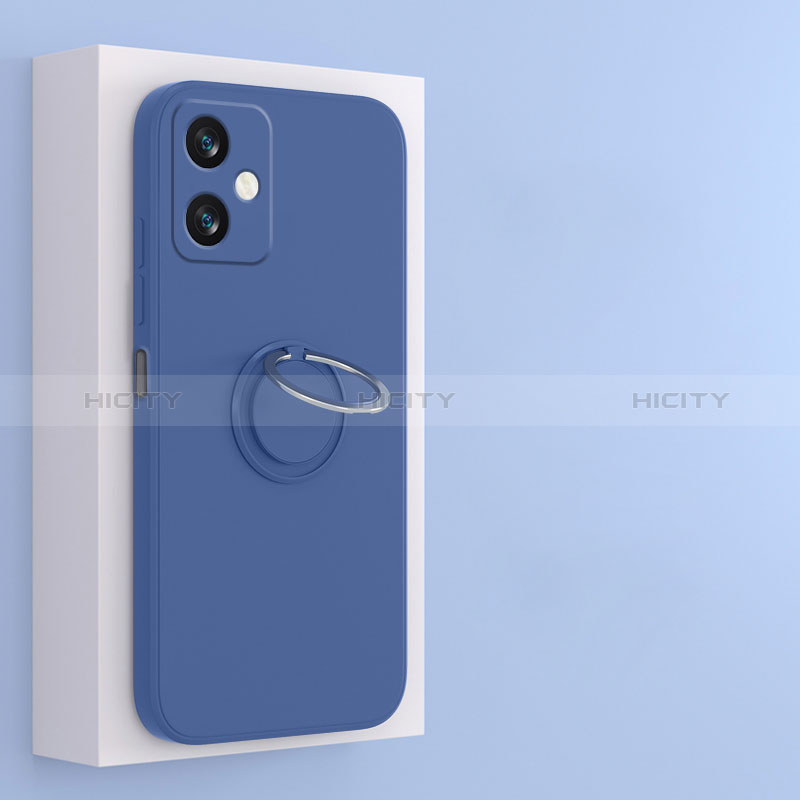 Custodia Silicone Ultra Sottile Morbida Cover con Magnetico Anello Supporto S01 per Xiaomi Redmi Note 12R Pro 5G