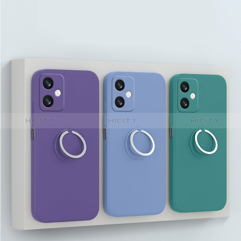 Custodia Silicone Ultra Sottile Morbida Cover con Magnetico Anello Supporto S01 per Xiaomi Redmi Note 12R Pro 5G