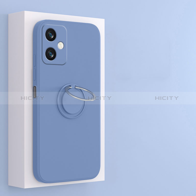 Custodia Silicone Ultra Sottile Morbida Cover con Magnetico Anello Supporto S01 per Xiaomi Redmi Note 12R Pro 5G