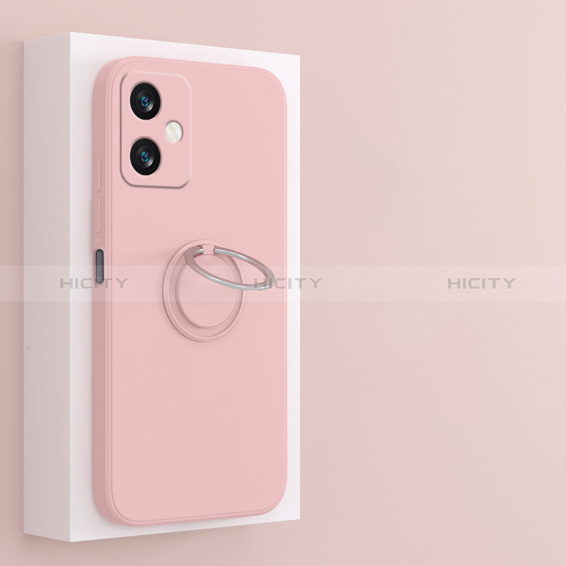 Custodia Silicone Ultra Sottile Morbida Cover con Magnetico Anello Supporto S01 per Xiaomi Redmi Note 12R Pro 5G