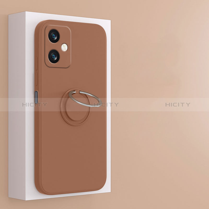 Custodia Silicone Ultra Sottile Morbida Cover con Magnetico Anello Supporto S01 per Xiaomi Redmi Note 12R Pro 5G