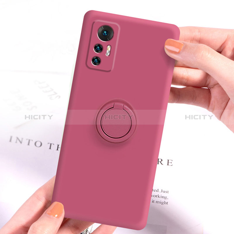 Custodia Silicone Ultra Sottile Morbida Cover con Magnetico Anello Supporto S01 per Xiaomi Redmi Note 12S