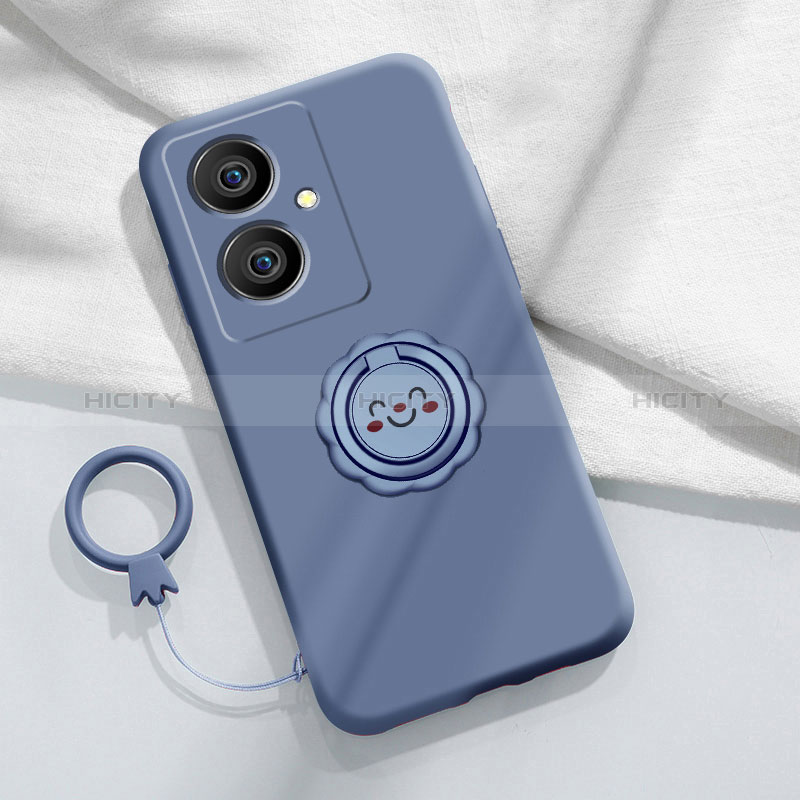 Custodia Silicone Ultra Sottile Morbida Cover con Magnetico Anello Supporto S02 per Vivo V29 Lite 5G