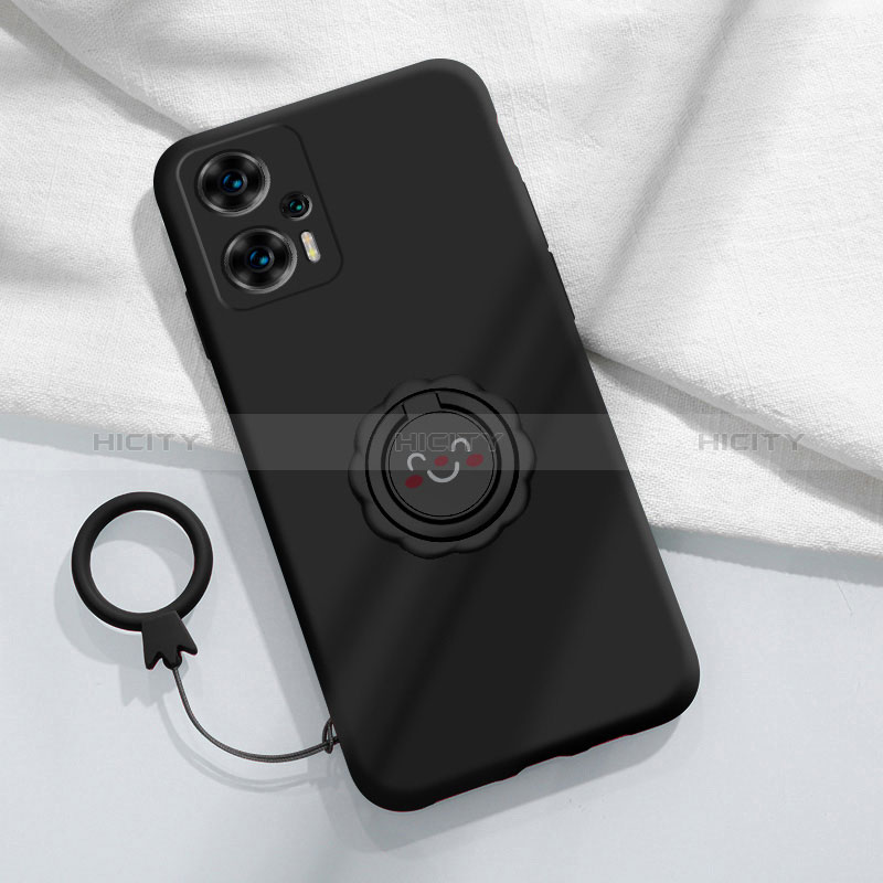 Custodia Silicone Ultra Sottile Morbida Cover con Magnetico Anello Supporto S02 per Xiaomi Poco F5 5G