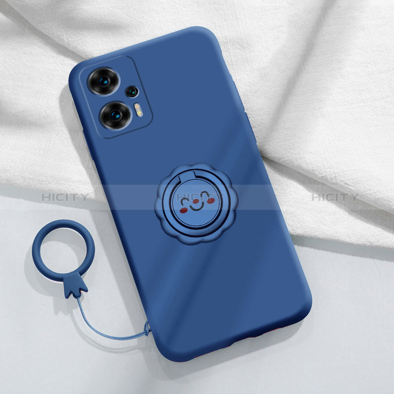 Custodia Silicone Ultra Sottile Morbida Cover con Magnetico Anello Supporto S02 per Xiaomi Redmi Note 12 Turbo 5G