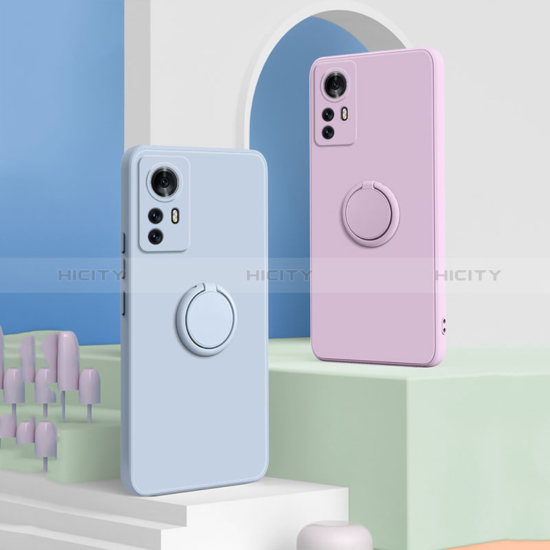 Custodia Silicone Ultra Sottile Morbida Cover con Magnetico Anello Supporto S02 per Xiaomi Redmi Note 12S