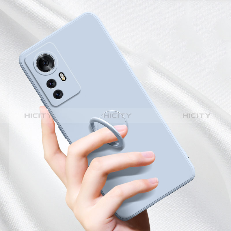 Custodia Silicone Ultra Sottile Morbida Cover con Magnetico Anello Supporto S02 per Xiaomi Redmi Note 12S