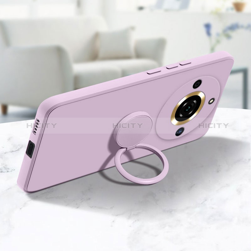 Custodia Silicone Ultra Sottile Morbida Cover con Magnetico Anello Supporto S03 per Realme Narzo 60 Pro 5G