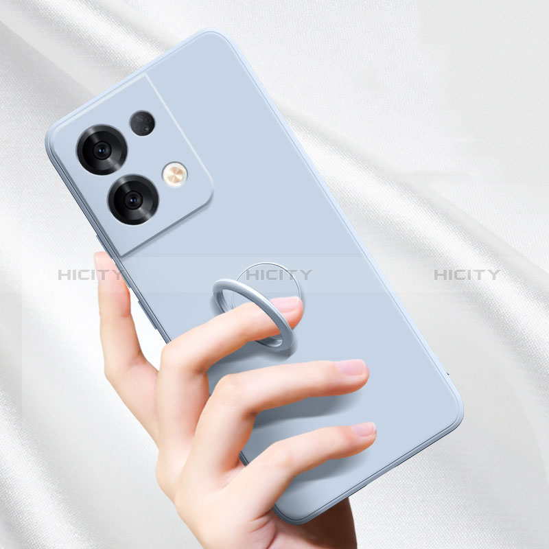 Custodia Silicone Ultra Sottile Morbida Cover con Magnetico Anello Supporto S03 per Xiaomi Redmi Note 13 5G