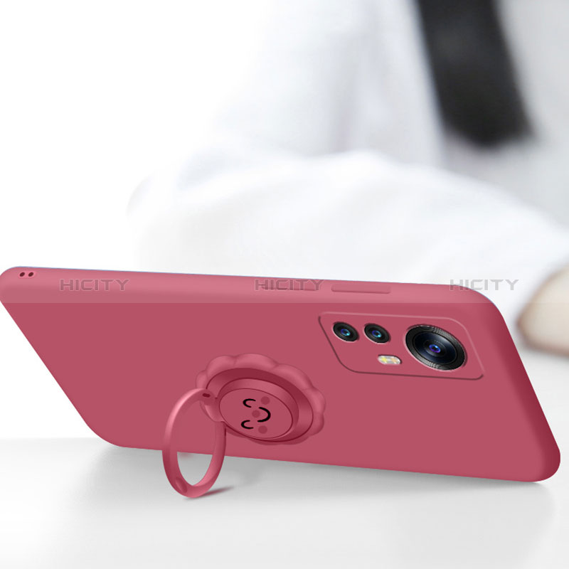 Custodia Silicone Ultra Sottile Morbida Cover con Magnetico Anello Supporto S04 per Xiaomi Redmi Note 12S