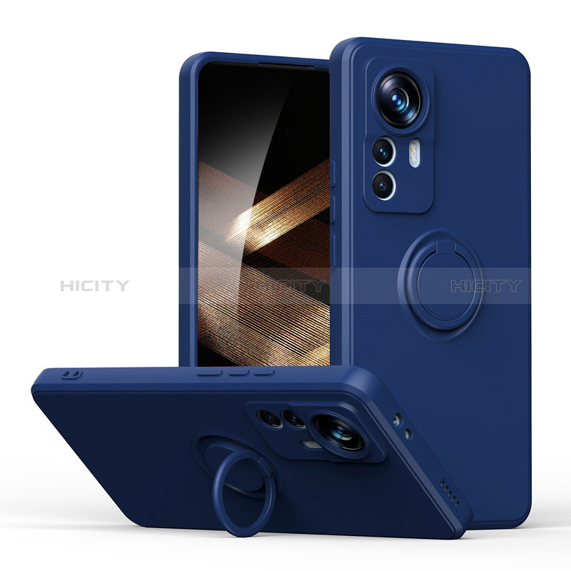 Custodia Silicone Ultra Sottile Morbida Cover con Magnetico Anello Supporto S05 per Xiaomi Redmi Note 12S