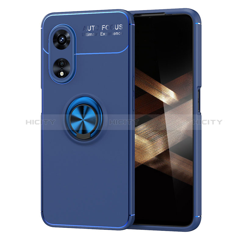 Custodia Silicone Ultra Sottile Morbida Cover con Magnetico Anello Supporto SD1 per Huawei Honor X5 Plus