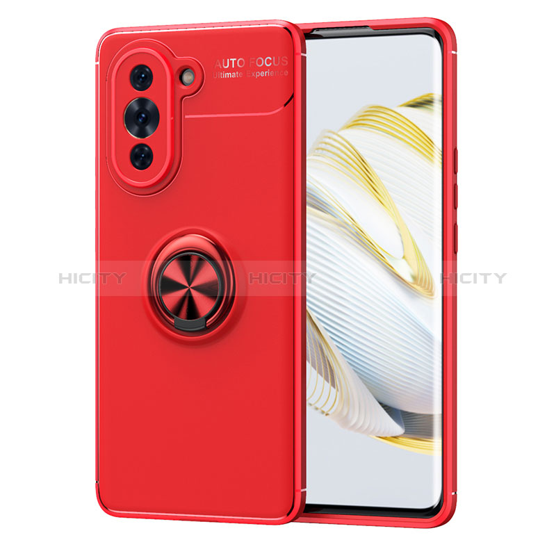 Custodia Silicone Ultra Sottile Morbida Cover con Magnetico Anello Supporto SD1 per Huawei Nova 10 Pro