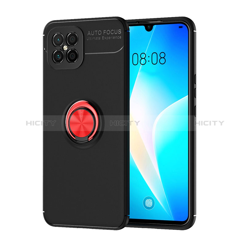 Custodia Silicone Ultra Sottile Morbida Cover con Magnetico Anello Supporto SD1 per Huawei Nova 8 SE 4G