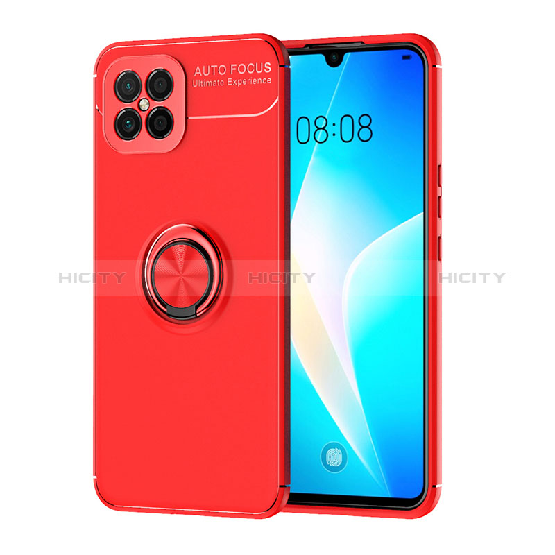 Custodia Silicone Ultra Sottile Morbida Cover con Magnetico Anello Supporto SD1 per Huawei Nova 8 SE 4G