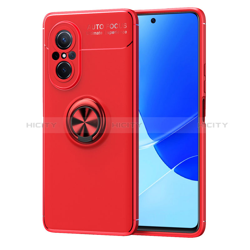 Custodia Silicone Ultra Sottile Morbida Cover con Magnetico Anello Supporto SD1 per Huawei Nova 9 SE