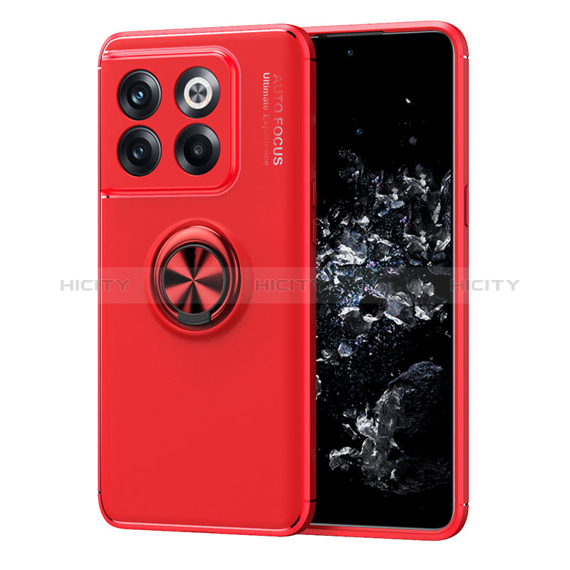 Custodia Silicone Ultra Sottile Morbida Cover con Magnetico Anello Supporto SD1 per OnePlus 10T 5G