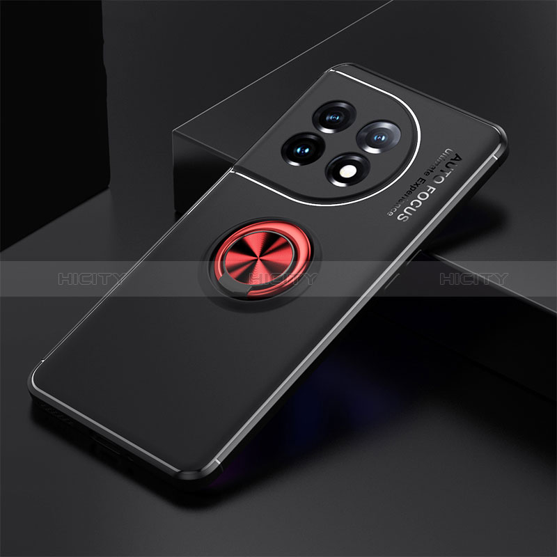 Custodia Silicone Ultra Sottile Morbida Cover con Magnetico Anello Supporto SD1 per OnePlus 11 5G