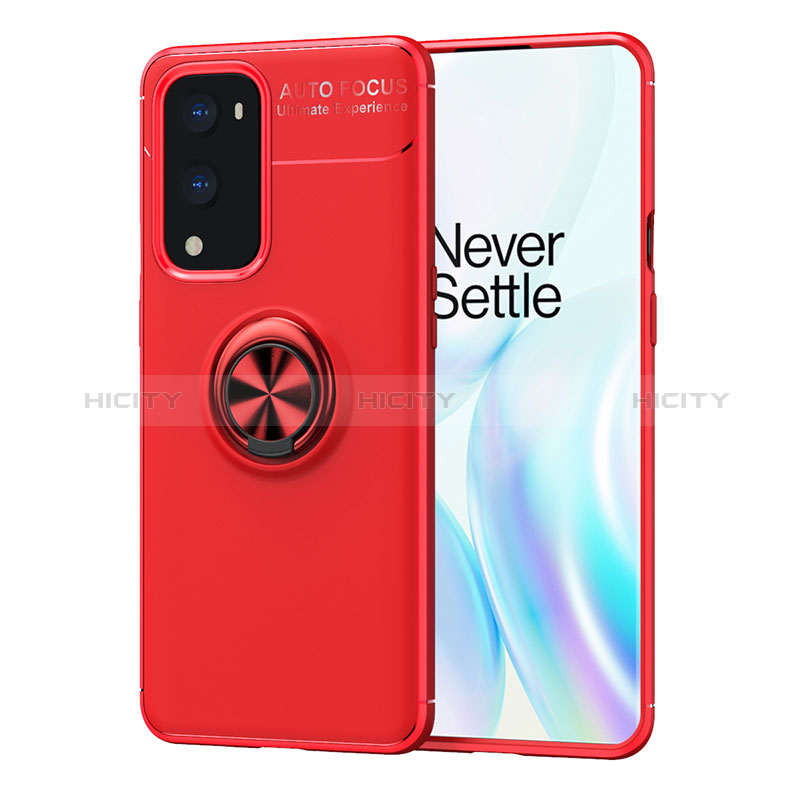 Custodia Silicone Ultra Sottile Morbida Cover con Magnetico Anello Supporto SD1 per OnePlus 9 Pro 5G