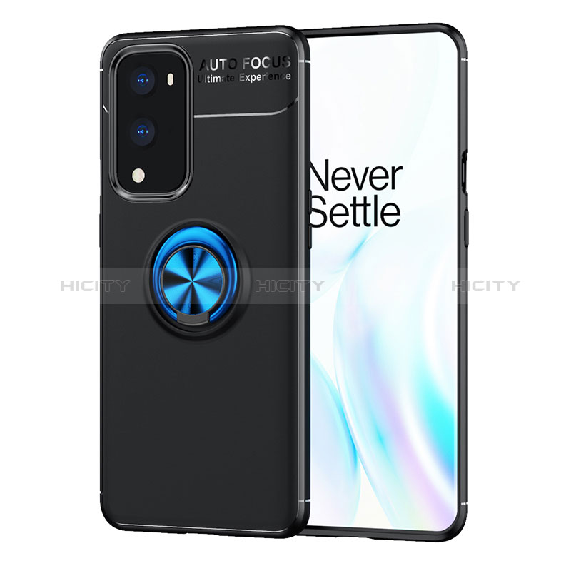 Custodia Silicone Ultra Sottile Morbida Cover con Magnetico Anello Supporto SD1 per OnePlus 9 Pro 5G