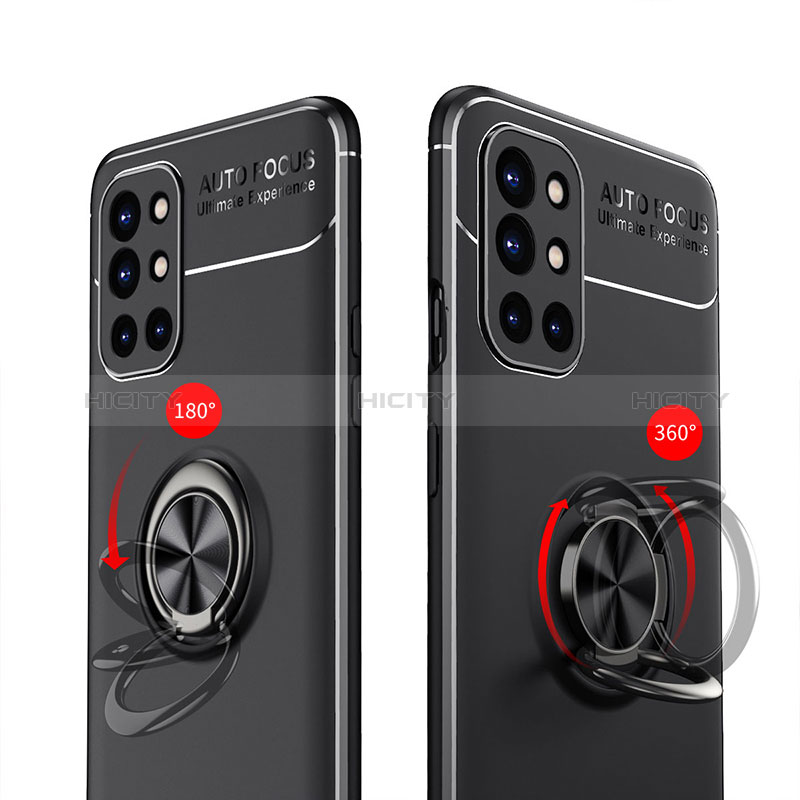 Custodia Silicone Ultra Sottile Morbida Cover con Magnetico Anello Supporto SD1 per OnePlus 9R 5G