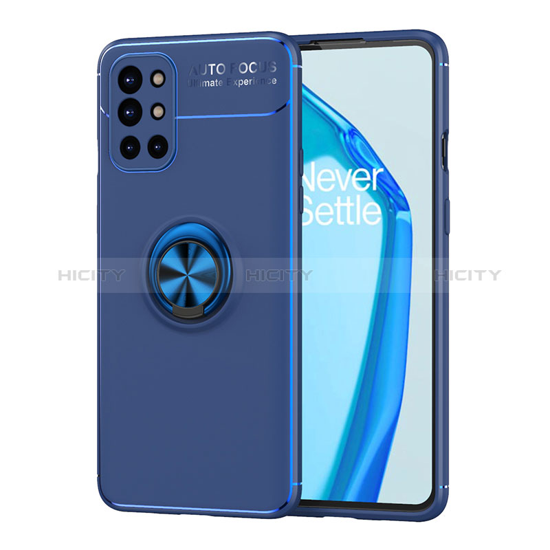 Custodia Silicone Ultra Sottile Morbida Cover con Magnetico Anello Supporto SD1 per OnePlus 9R 5G