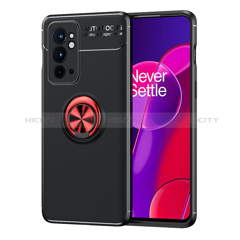 Custodia Silicone Ultra Sottile Morbida Cover con Magnetico Anello Supporto SD1 per OnePlus 9RT 5G