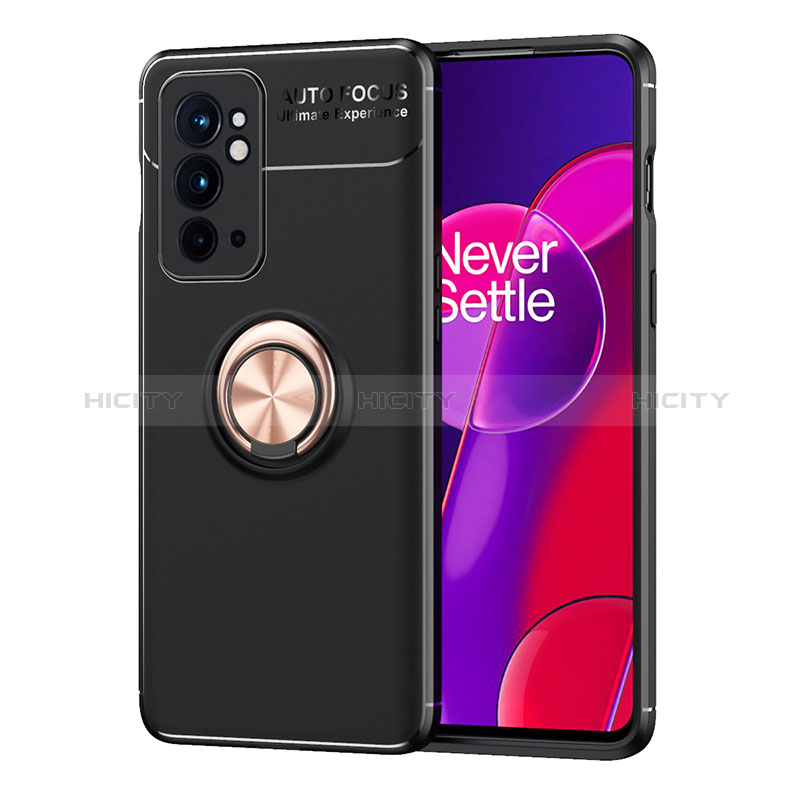 Custodia Silicone Ultra Sottile Morbida Cover con Magnetico Anello Supporto SD1 per OnePlus 9RT 5G