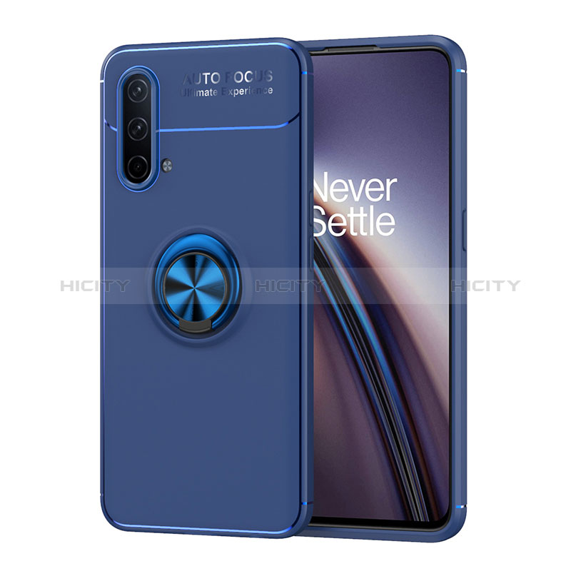 Custodia Silicone Ultra Sottile Morbida Cover con Magnetico Anello Supporto SD1 per OnePlus Nord CE 5G