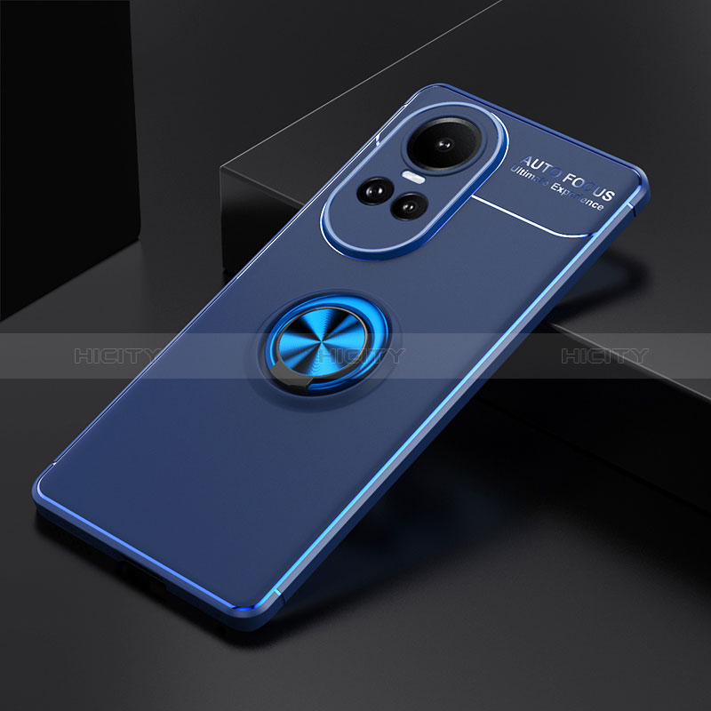 Custodia Silicone Ultra Sottile Morbida Cover con Magnetico Anello Supporto SD1 per Oppo Reno10 Pro 5G