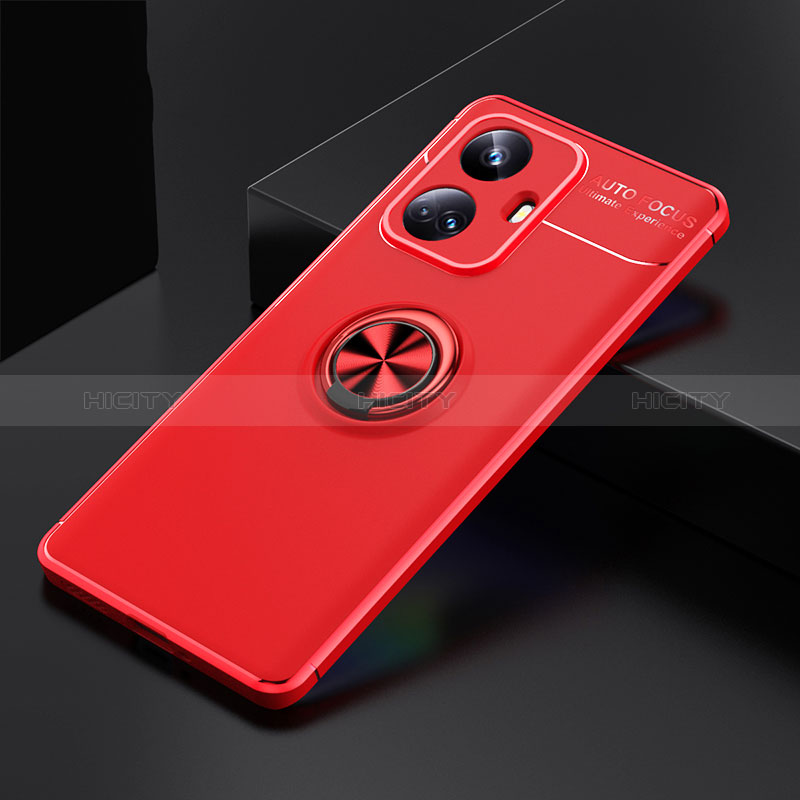 Custodia Silicone Ultra Sottile Morbida Cover con Magnetico Anello Supporto SD1 per Realme 10 Pro+ Plus 5G