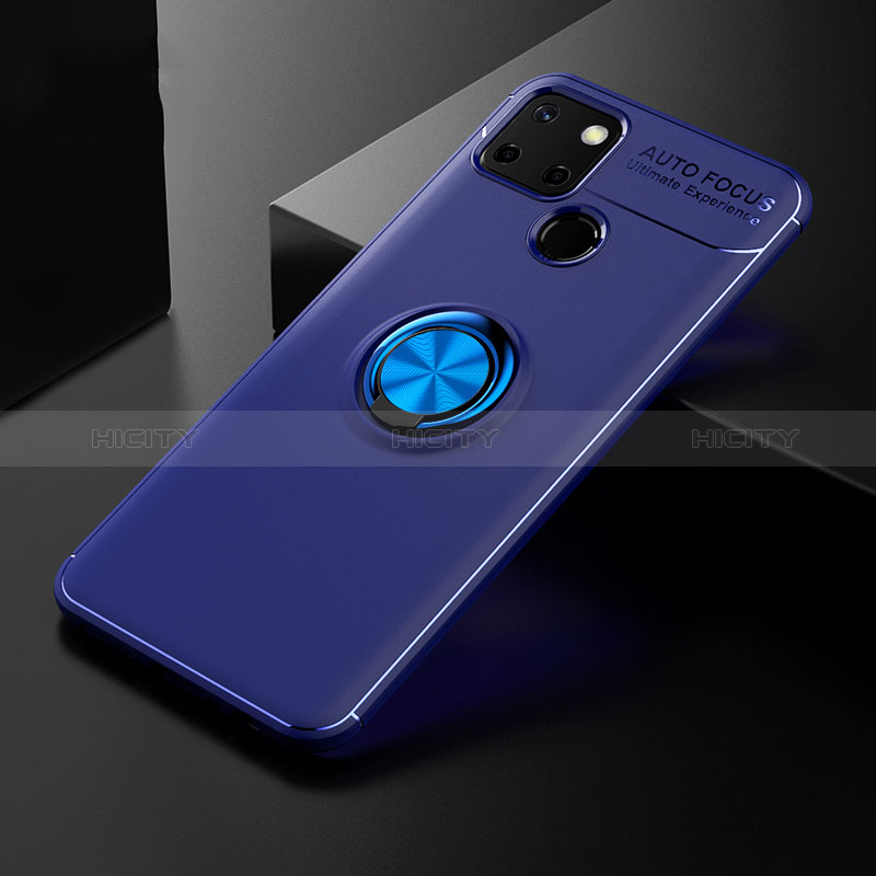 Custodia Silicone Ultra Sottile Morbida Cover con Magnetico Anello Supporto SD1 per Realme 7i RMX2193