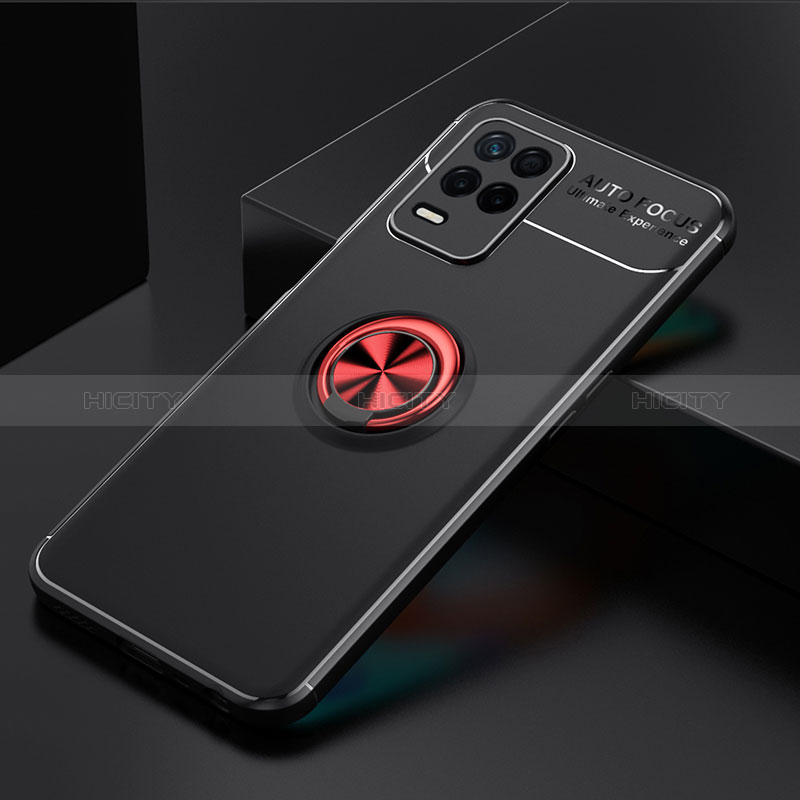 Custodia Silicone Ultra Sottile Morbida Cover con Magnetico Anello Supporto SD1 per Realme 8s 5G