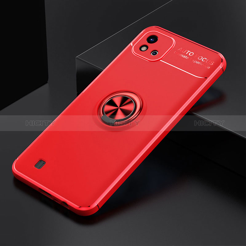 Custodia Silicone Ultra Sottile Morbida Cover con Magnetico Anello Supporto SD1 per Realme C11 (2021)