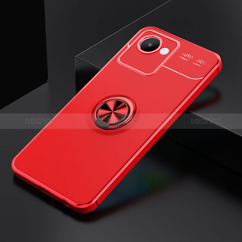 Custodia Silicone Ultra Sottile Morbida Cover con Magnetico Anello Supporto SD1 per Realme C30